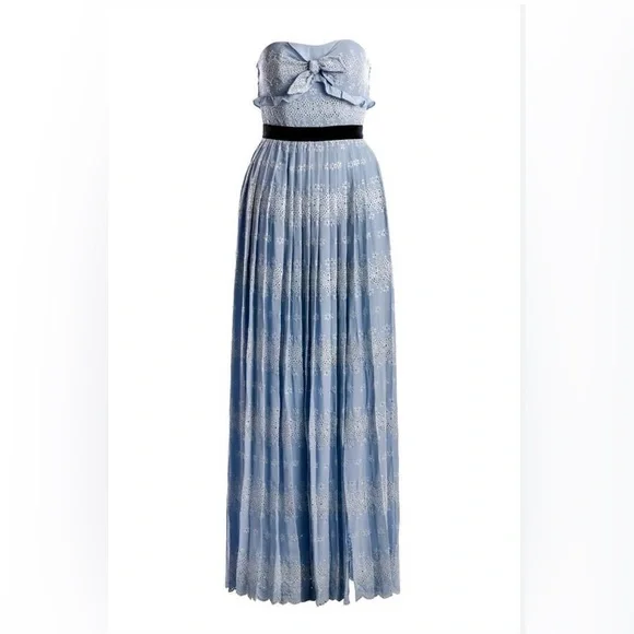 Self-Portrait | Dresses | Selfportrait Light Blue Satin